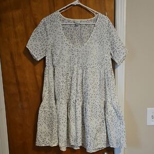 a new day Gray and Blue Tiered Tunic